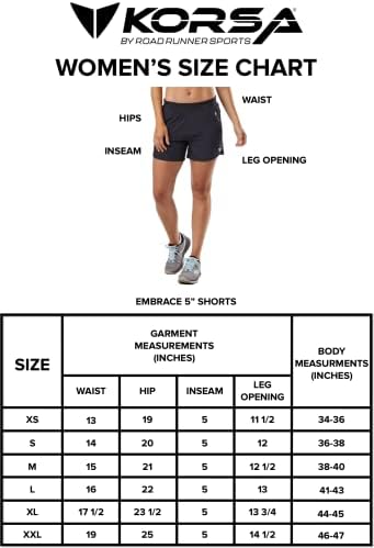 Korsa חבק 5 מכנסיים אתלטים 2.0 לנשים עם כיסים | משקל קל, פיתול לחות ומונע קצר | לריצה, יוגה, חדר כושר |